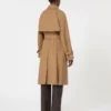 Trench-coat en coton mélangé déperlant, marron