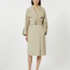 Trench-coat en sergé déperlant avec ceinture, couleur sable Trench-coat en sergé déperlant avec ceinture, couleur sable