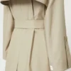 Trench-coat en sergé déperlant avec ceinture, couleur sable Trench-coat en sergé déperlant avec ceinture, couleur sable