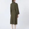Trench-coat en sergé déperlant avec ceinture, vert Trench-coat en sergé déperlant avec ceinture, vert