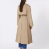 Trench-coat fluide en coton et nylon, couleur noisette Trench-coat fluide en coton et nylon, couleur noisette