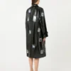 Trench-coat midi en gabardine effet vinyle, noir Trench-coat midi en gabardine effet vinyle, noir