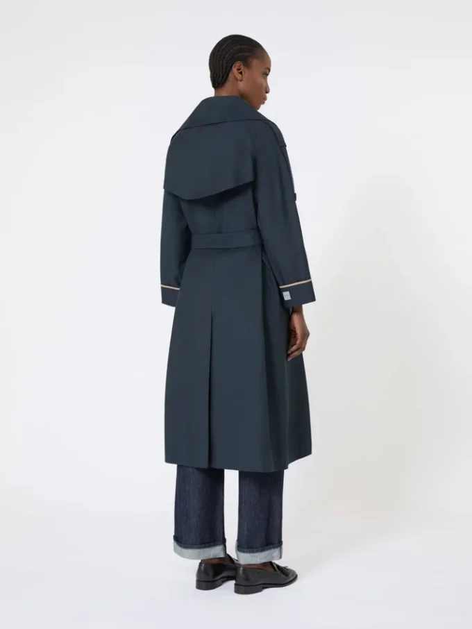 Trench-coat oversize en sergé déperlant, bleu outremer Trench-coat oversize en sergé déperlant, bleu outremer