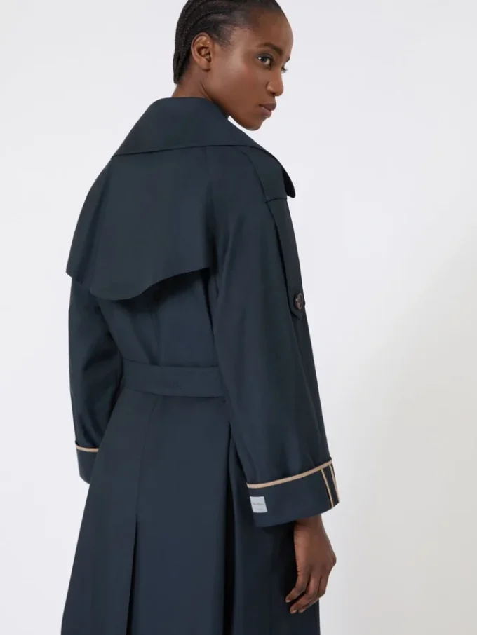Trench-coat oversize en sergé déperlant, bleu outremer Trench-coat oversize en sergé déperlant, bleu outremer