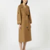Trench-coat oversize en sergé déperlant, marron Trench-coat oversize en sergé déperlant, marron