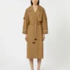 Trench-coat oversize en sergé déperlant, marron Trench-coat oversize en sergé déperlant, marron