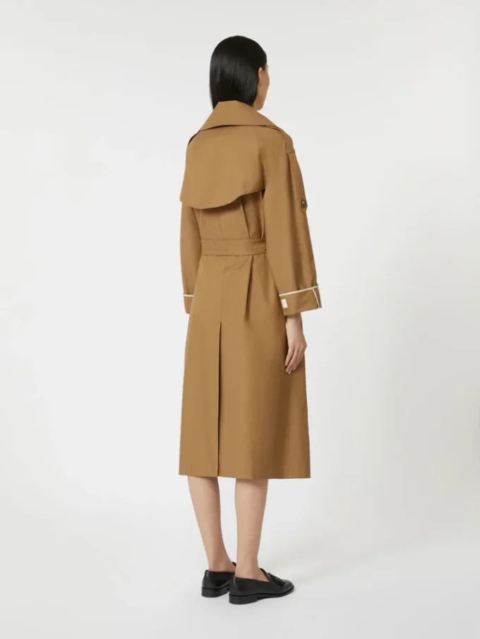 Trench-coat oversize en sergé déperlant, marron Trench-coat oversize en sergé déperlant, marron