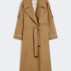 Trench-coat oversize en sergé déperlant, marron Trench-coat oversize en sergé déperlant, marron