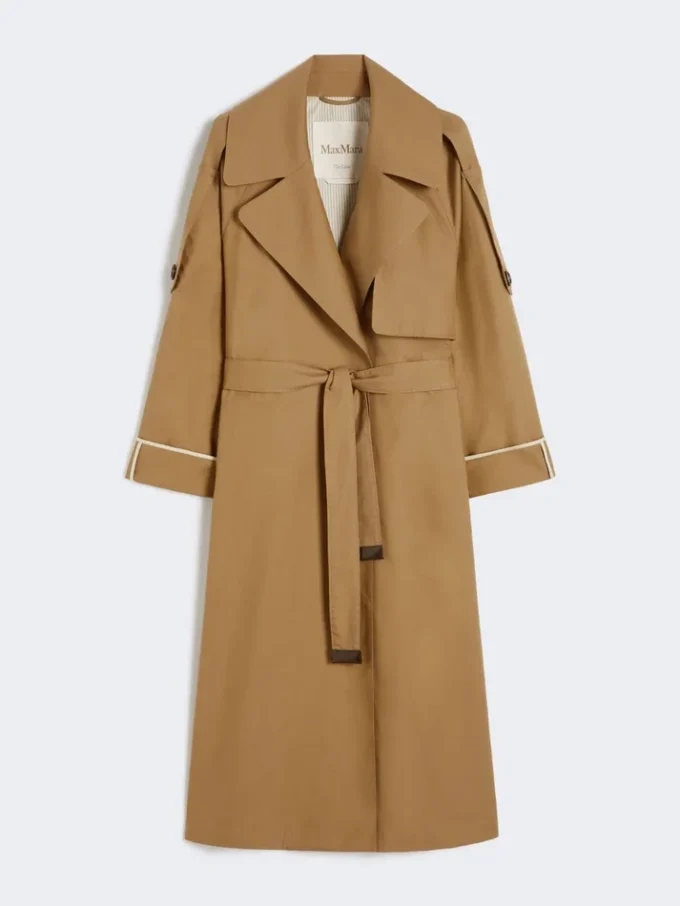 Trench-coat oversize en sergé déperlant, marron Trench-coat oversize en sergé déperlant, marron
