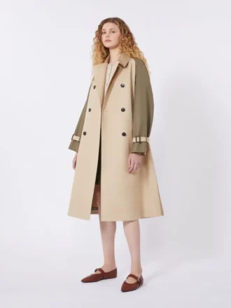 Trench-coat réversible en gabardine déperlante, beige