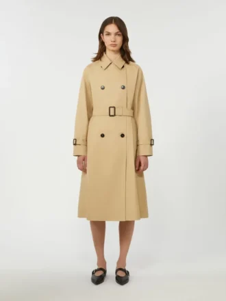 Trench-coat réversible en gabardine déperlante, beige