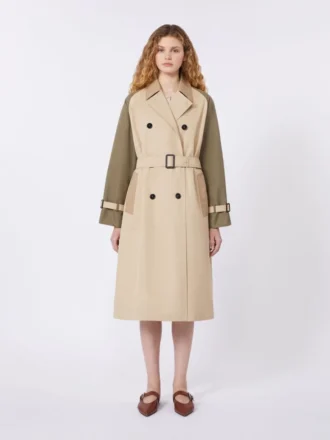 Trench-coat réversible en gabardine déperlante, beige