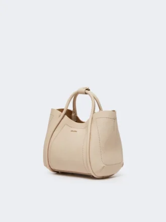 Très petit sac marin en cuir, couleur glace