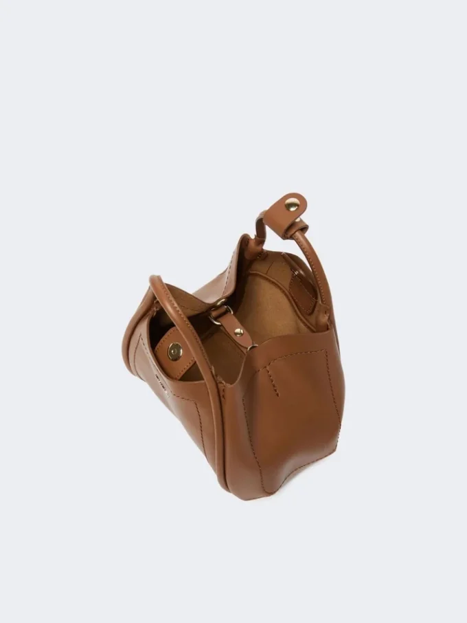 Très petit sac marin en cuir, marron bronze Très petit sac marin en cuir, marron bronze