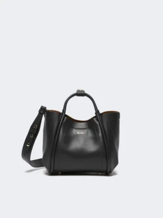 Très petit sac marin en cuir, noir
