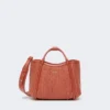 Très petit sac marin en raphia tressé, couleur terre cuite