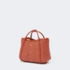 Très petit sac marin en raphia tressé, couleur terre cuite