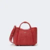 Très petit sac marin en raphia tressé, rouge Très petit sac marin en raphia tressé, rouge