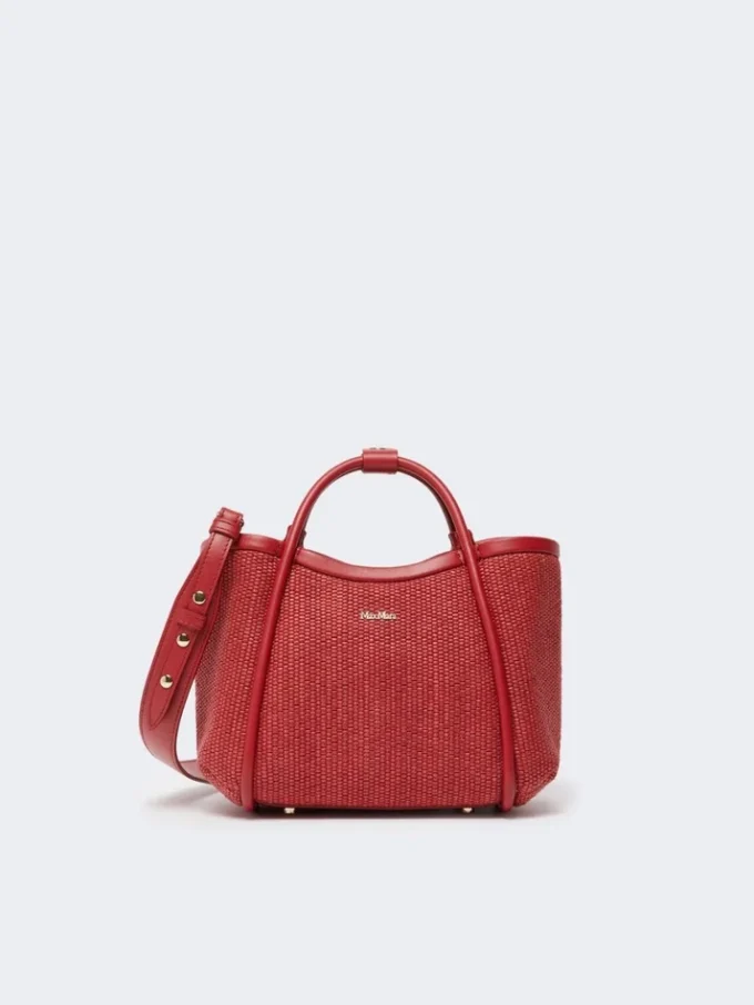 Très petit sac marin en raphia tressé, rouge Très petit sac marin en raphia tressé, rouge