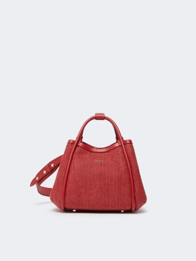 Très petit sac marin en raphia tressé, rouge Très petit sac marin en raphia tressé, rouge