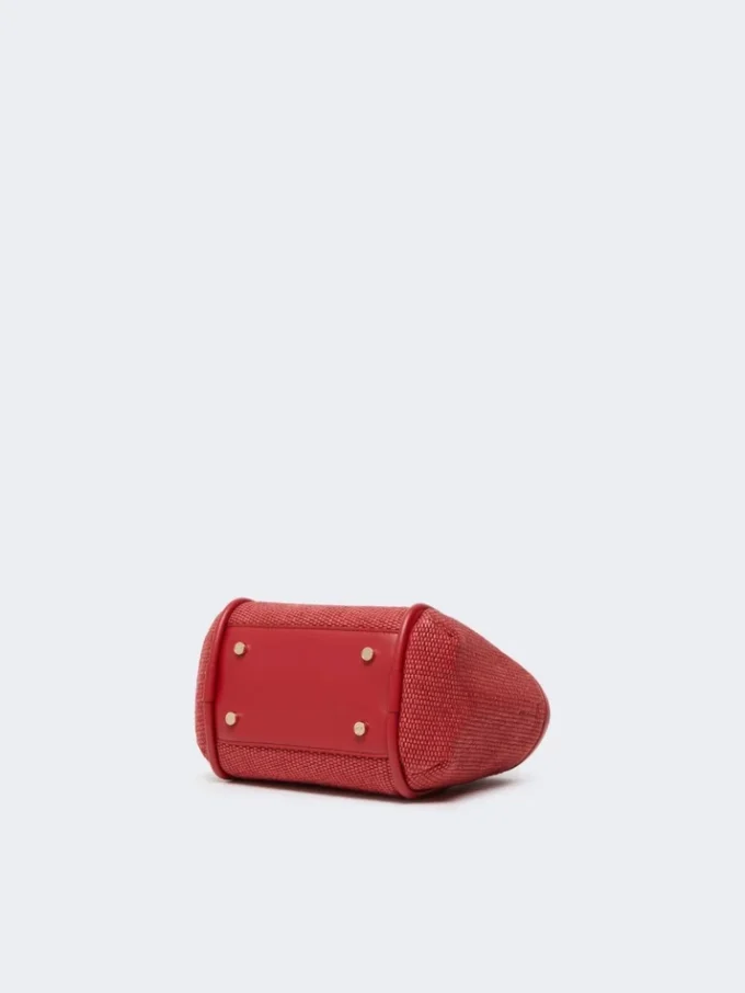 Très petit sac marin en raphia tressé, rouge Très petit sac marin en raphia tressé, rouge