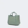 Très petit sac marin en raphia tressé, vert sauge