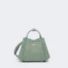 Très petit sac marin en raphia tressé, vert sauge