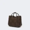 Très petit sac marin en tressage en forme de panier à motif losange, marron foncé Très petit sac marin en tressage en forme de panier à motif losange, marron foncé