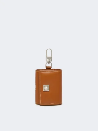 Étui à écouteurs en cuir, couleur rouille