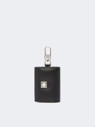 Étui à écouteurs en cuir, noir