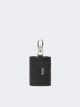 Étui à écouteurs en cuir, noir