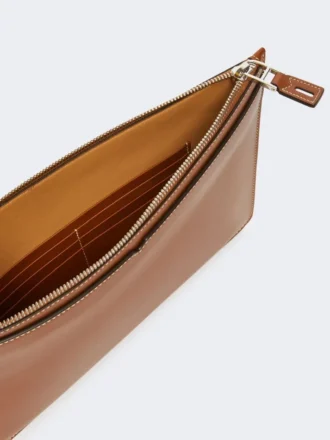 Étui pour tablette en cuir, brun ambré