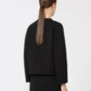 Veste carrée en cady, noir