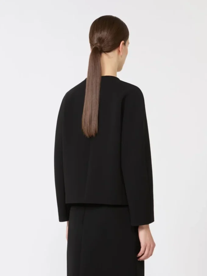 Veste carrée en cady, noir