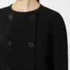 Veste carrée en cady, noir