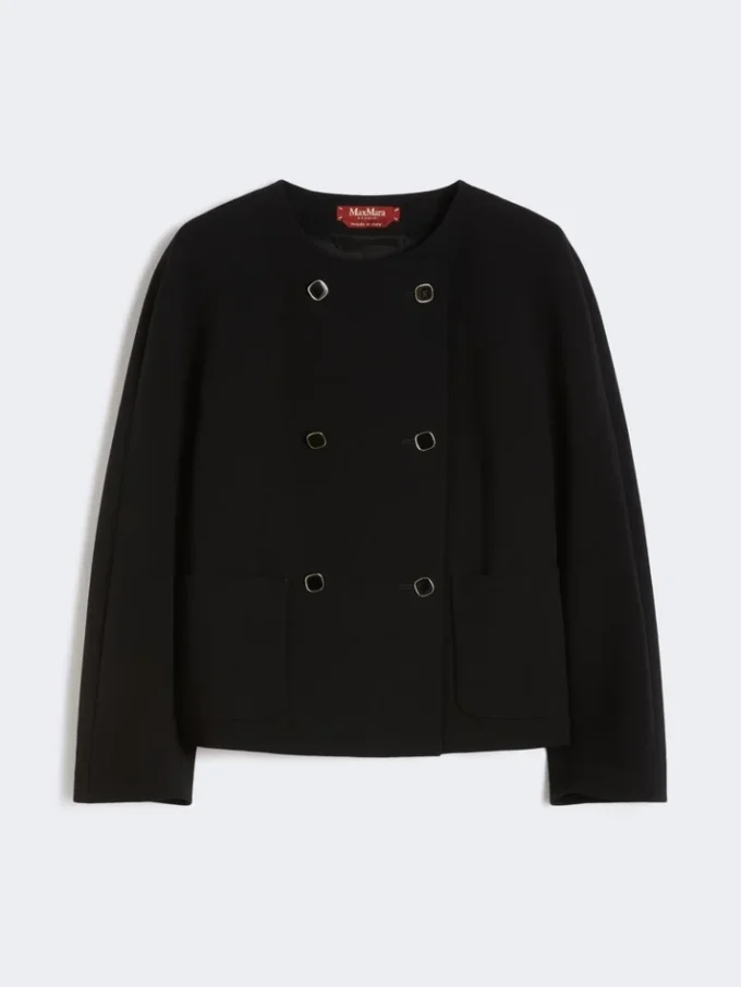 Veste carrée en cady, noir