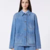 Veste-chemise en denim authentique, bleu marine Veste-chemise en denim authentique, bleu marine