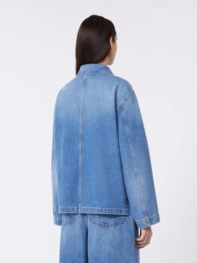 Veste-chemise en denim authentique, bleu marine Veste-chemise en denim authentique, bleu marine