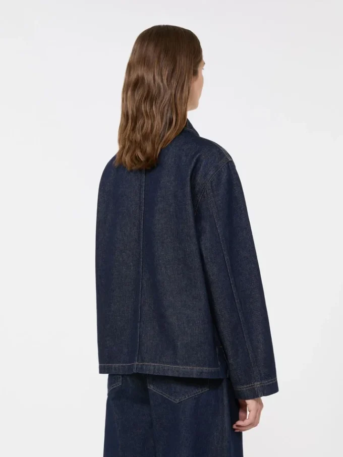 Veste-chemise en denim authentique, bleu marine Veste-chemise en denim authentique, bleu marine