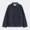 Veste-chemise en denim authentique, bleu marine Veste-chemise en denim authentique, bleu marine