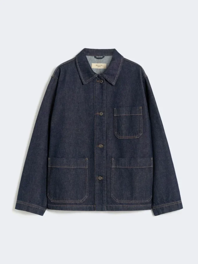 Veste-chemise en denim authentique, bleu marine Veste-chemise en denim authentique, bleu marine