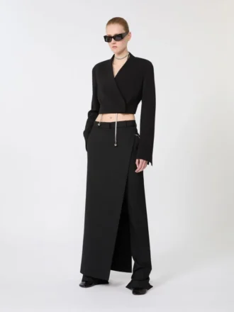 Veste courte en jersey, noire