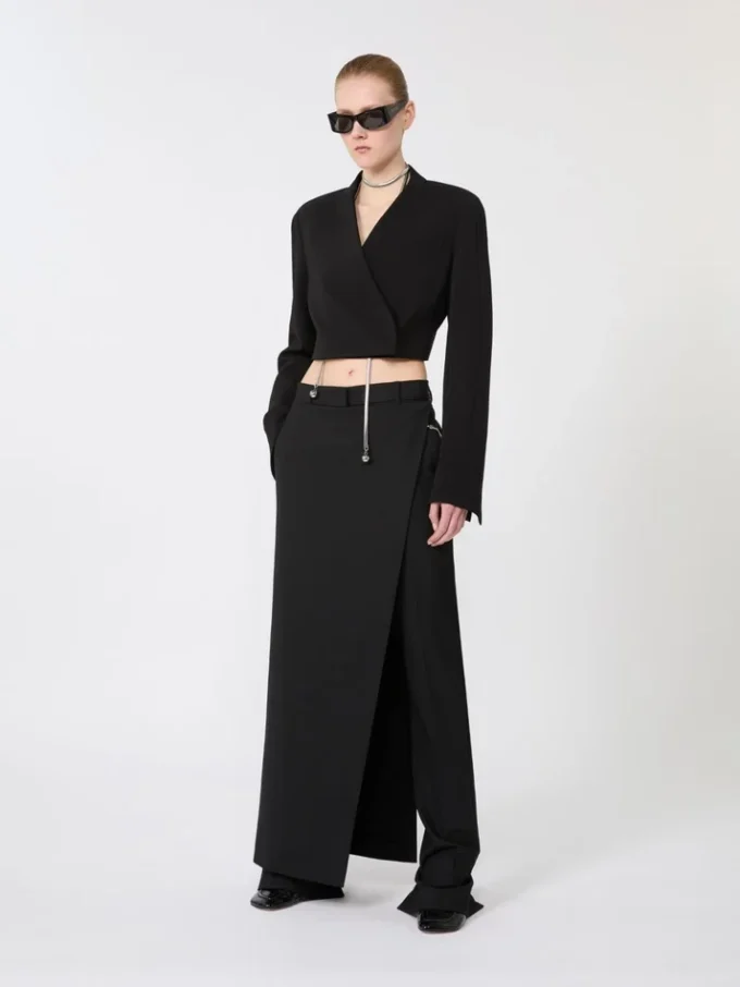 Veste courte en jersey, noire Veste courte en jersey, noire