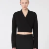 Veste courte en jersey, noire Veste courte en jersey, noire
