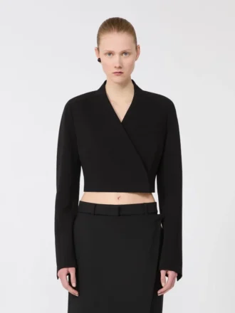 Veste courte en jersey, noire