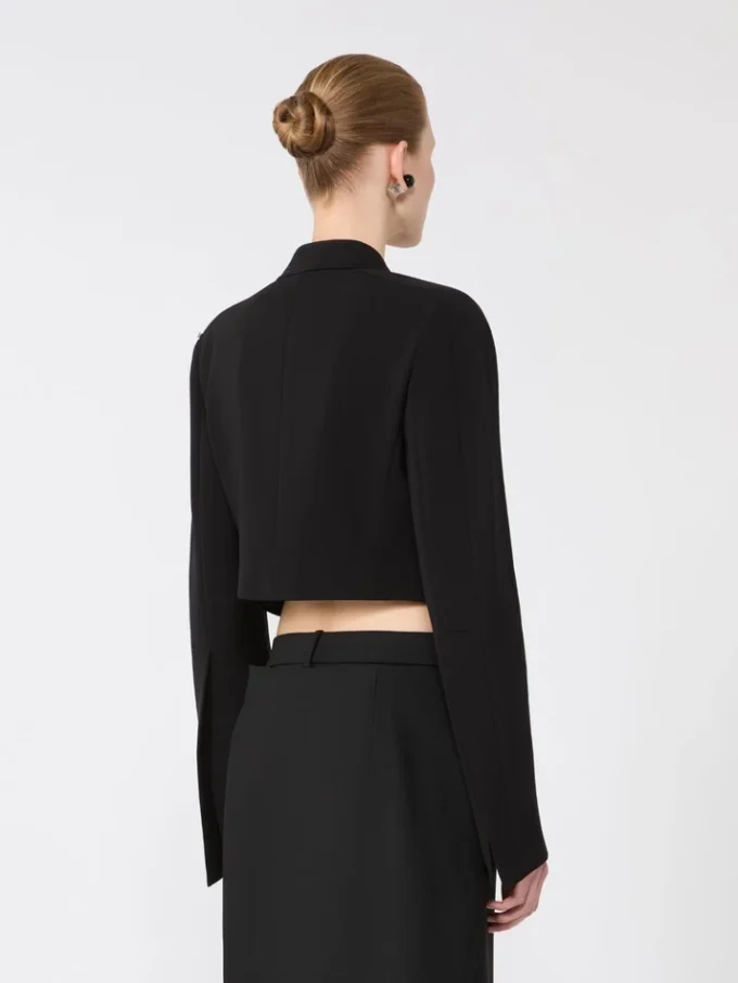Veste courte en jersey, noire Veste courte en jersey, noire
