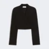 Veste courte en jersey, noire Veste courte en jersey, noire