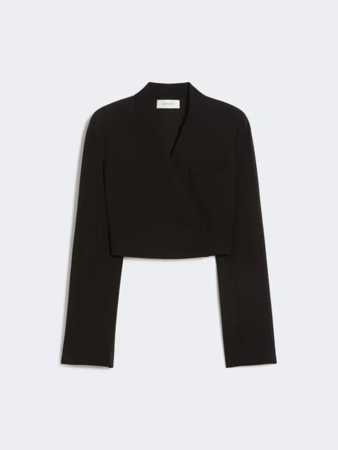 Veste courte en jersey, noire Veste courte en jersey, noire