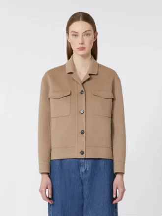 Veste courte en laine, beige