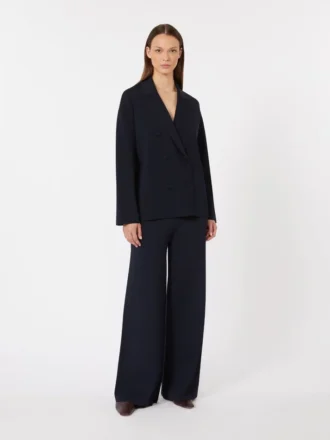 Veste croisée en crêpe de viscose, bleu outremer Veste croisée en crêpe de viscose, bleu outremer